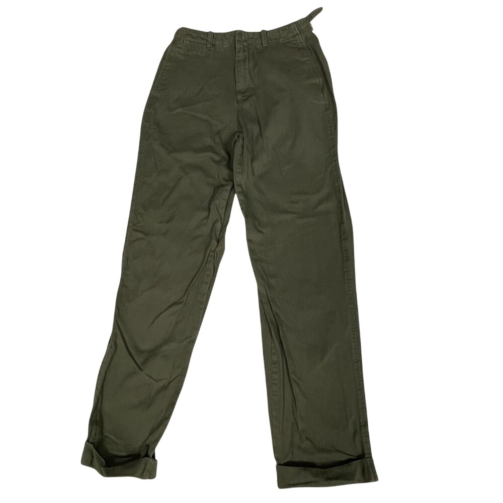 Arizona Jeans Pants Womens 7 Green Classic Fit Adjustable Waist Cotton Casual